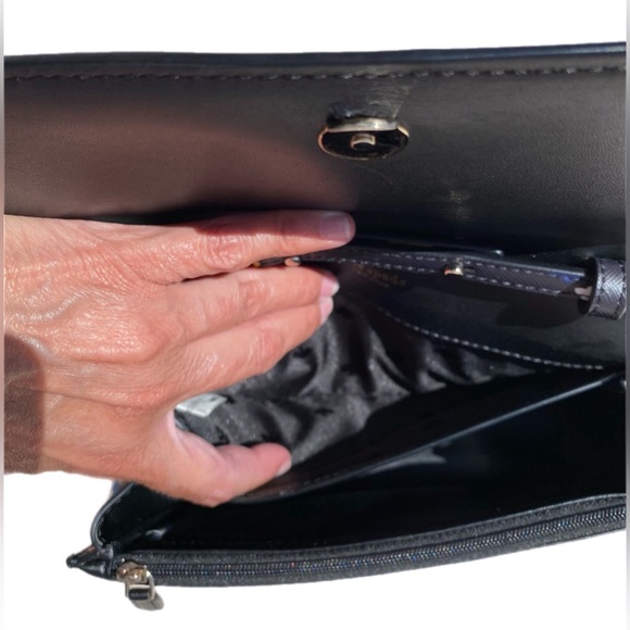 Kate Spade Staci Sailing Floral Small Flap Crossbody in Black Multi - Picture 11 of 16